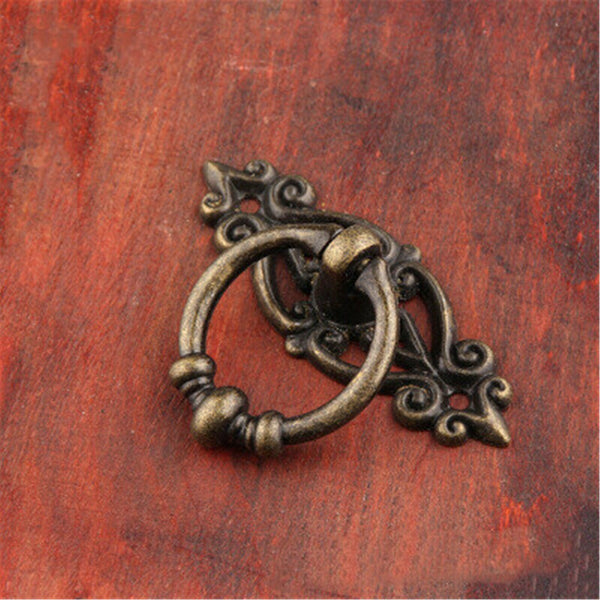 5PCS Vintage Handles Cabinet Drawer Cupboard Door Iron Knob Antique Brass Pull - Lets Party