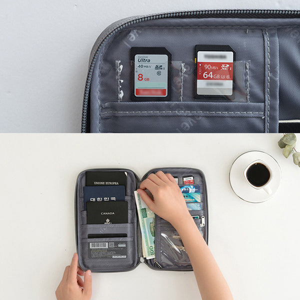Waterproof Passport Holder Travel Document Wallet RFID Bag Family Case Organizer