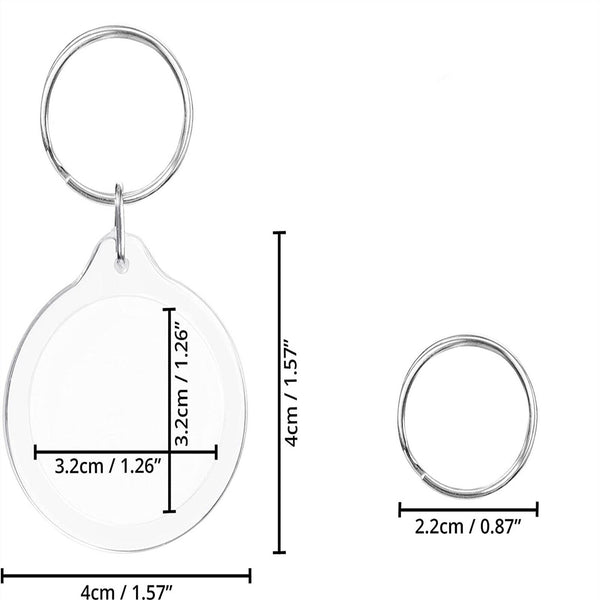 10 Sets Acrylic Photo Frame Keychain With Tassels Picture Frame Blanks DIY Rings