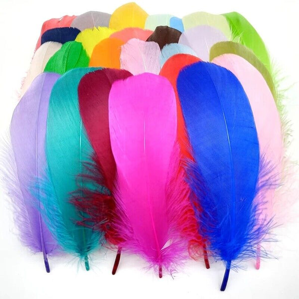 100pcs Goose feathers 6-12cm 11 Color Choice Millinery DIY Wedding Craft