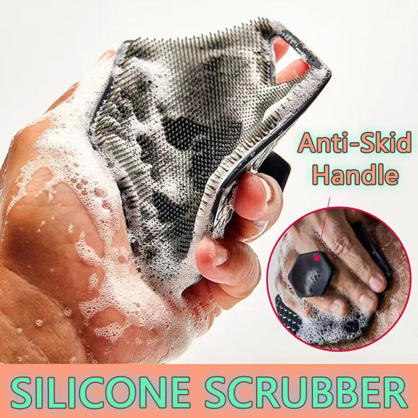 Silicone Body Scrubber Shower Exfoliating Scrub Sponge Bath Washing Massage Tool