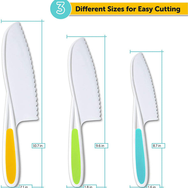 Kids Kitchen Knife Plastic Fruit Knife Safe Knives Bread Lettuce Salad AU