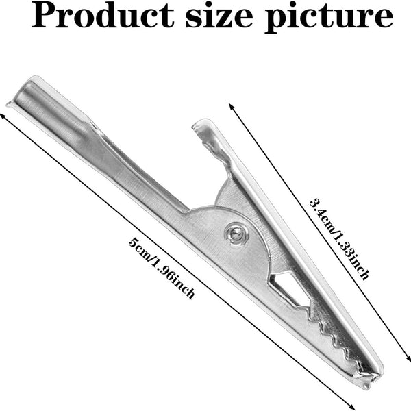 10/20/50/90/100PCS Single Prong Iron Alligator Clips W/ Teeth Aligator Clip Test