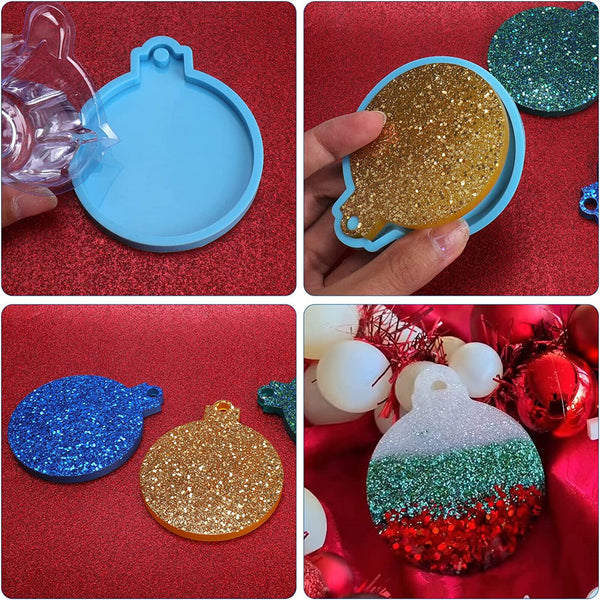 Christmas Bauble Silicone Mould Resin Mold Plain Round Circle DIY Crafts