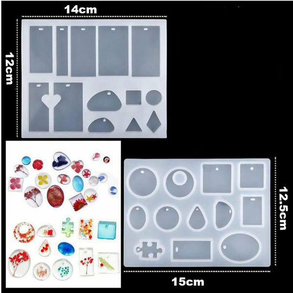 94X DIY Jewelry Mould Handmade Crystal Glue Making Set Resin Silicone Mold Kit