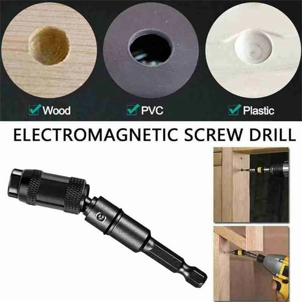 6.35MM Magnetic Pivot Drill Bit Holder Steel Impact Pivoting Swivel Screw Drill - Lets Party