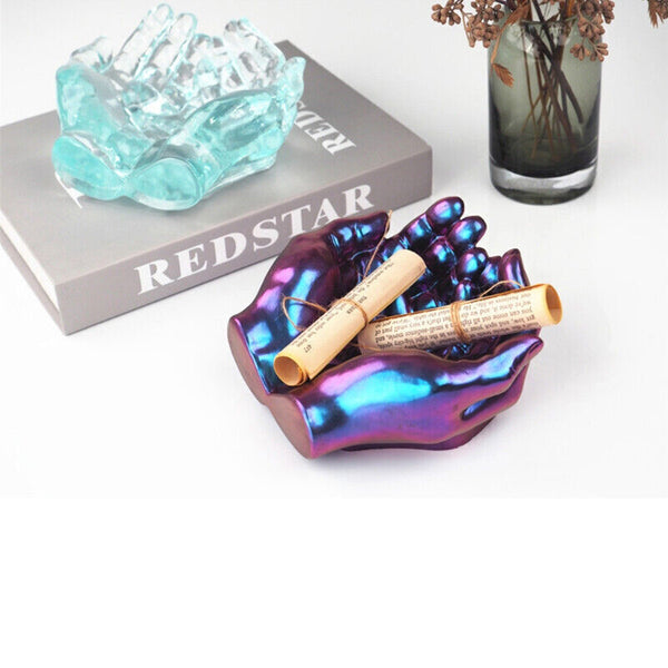 Hand Shape Silicone Ashtray Resin Mold Holder Tray Mould Casting Epoxy Crafts AU
