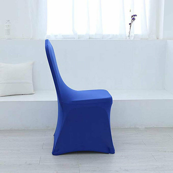 5x Royal Blue Chair Covers Full Seat Cover Spandex Stretch Banquet Wedding Party