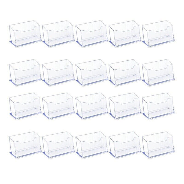 10 X Clear Desktop Business Card Holder Display PMMA Stand Plastic Desk Shelf AU