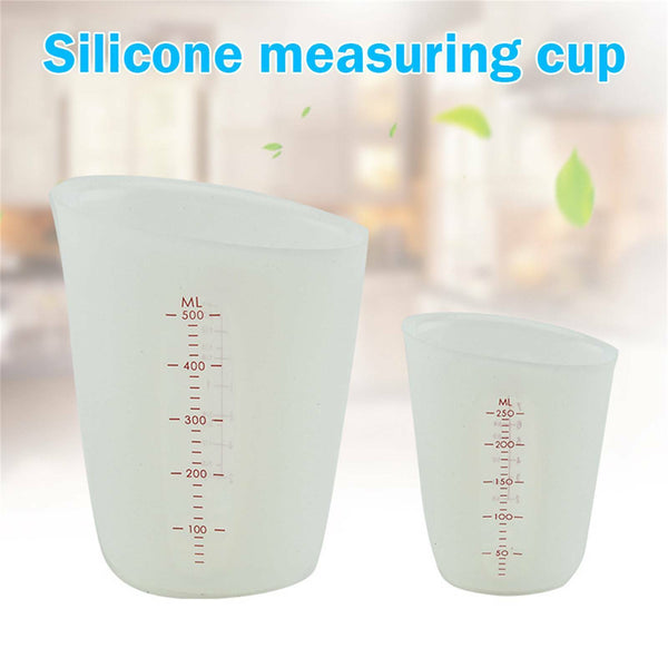 250/500ML Silicone Measuring Cup Resin Glue DIY Tool Jewelry Measuring Cup Spoon