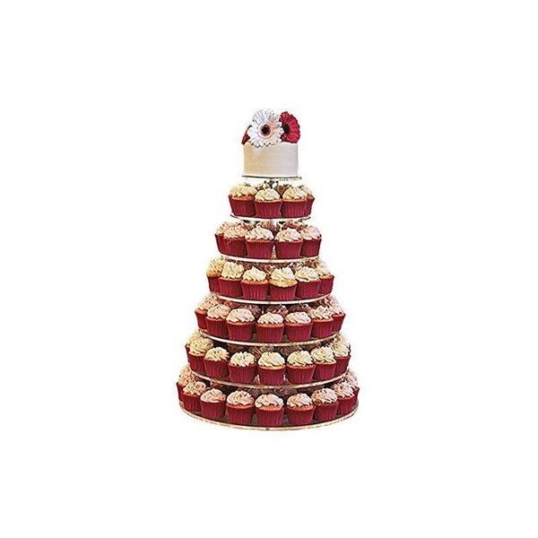 3/4/5/6/7/Tier Acrylic Clear Round Cupcake Cake Stand Birthday Wedding Party AU