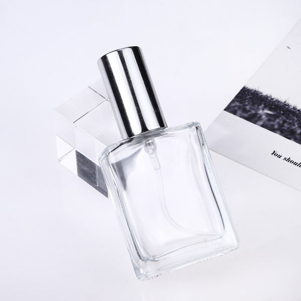 100ml Refillable Perfume Atomizer Empty Flat Glass Spray Bottle Containers Clear