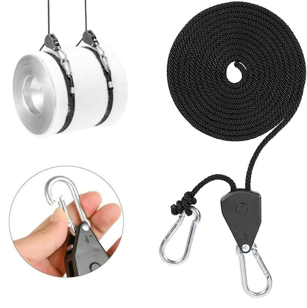 2-8PCS Adjustable Grow Light Hangers Rope Clip Hanger Ratchet For Growing Tent