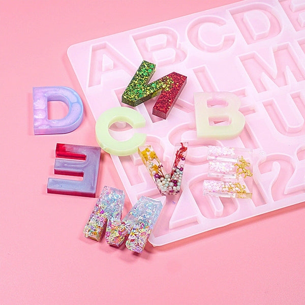 Alphabet Number Silicone Pendant Mold Necklace Jewelry Epoxy Resin Mould DIY New