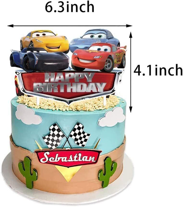 Cars Theme Party Supplies Set – Kids Birthday Banner, Balloons & Tableware Kit