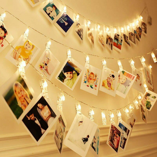 Hanging Picture Photo Peg Clip Fairy String Lights Wedding Party Decor