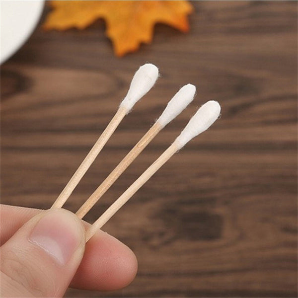 1000PCS Disposable Wooden Handle Cotton Swab Ear Buds Q-Tip Makeup Cosmetic New