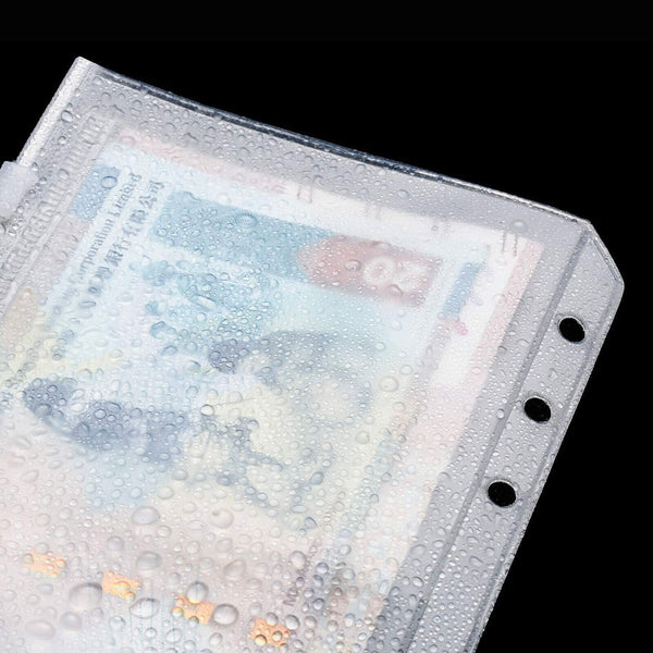 12x A5 6 Holes Binder Pockets Budget Cash Envelopes Clear Zipper Folders Bags Ki