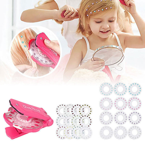 Diamond Hair Sparkle Stapler Machine Tools Kit Gems for Shirt Decor Girls AUS