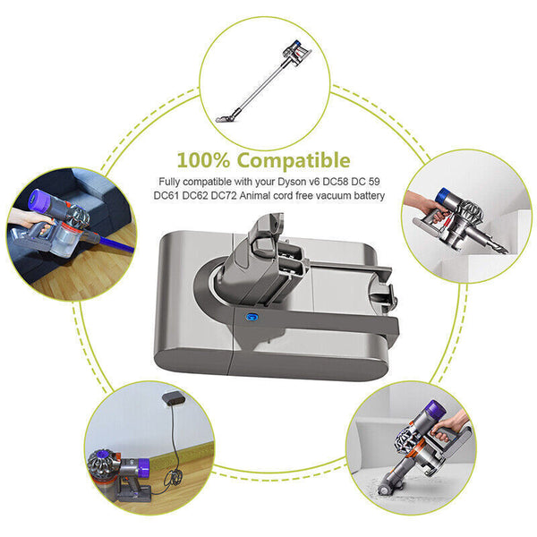 Battery For Dyson V6 DC58 V6 Animal DC59 DC61 DC62 SV06 967810-02 Slim Sony Cell - Lets Party