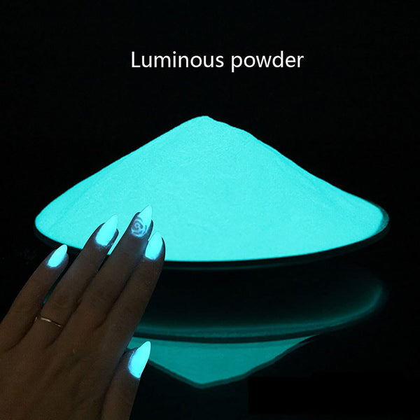 8 Colours Luminous Glow in the Dark Powder Glitter Fluorescent Nail Pigment AU