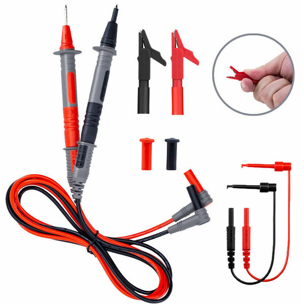 Alligator Clip Multimeter Test Leads for Fluke Meter Electrical Probes Tools Kit