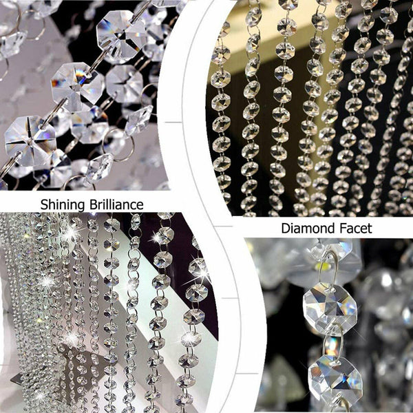 1M Acrylic Crystal Bead Chandelier Curtain Wedding Hanging Drop Wedding Decor AU