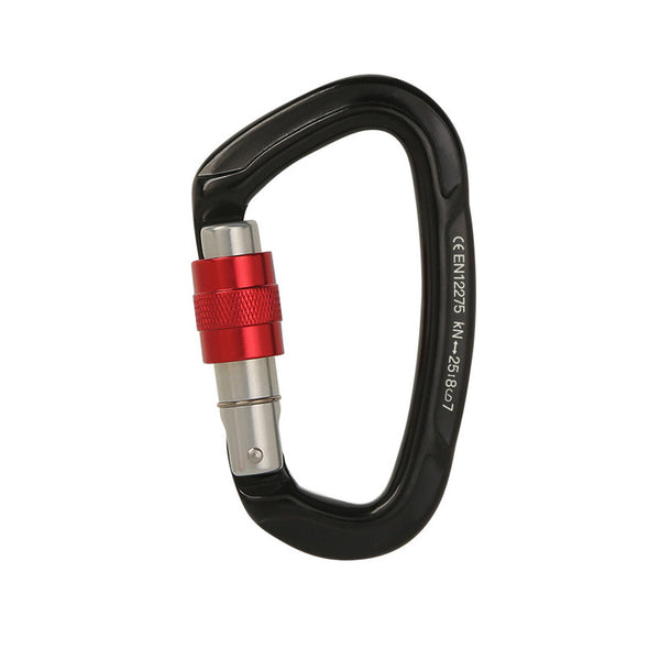 25KN Screwgate Locking Rock Climbing Carabiner Clip Aluminum D Ring Hook Buckle