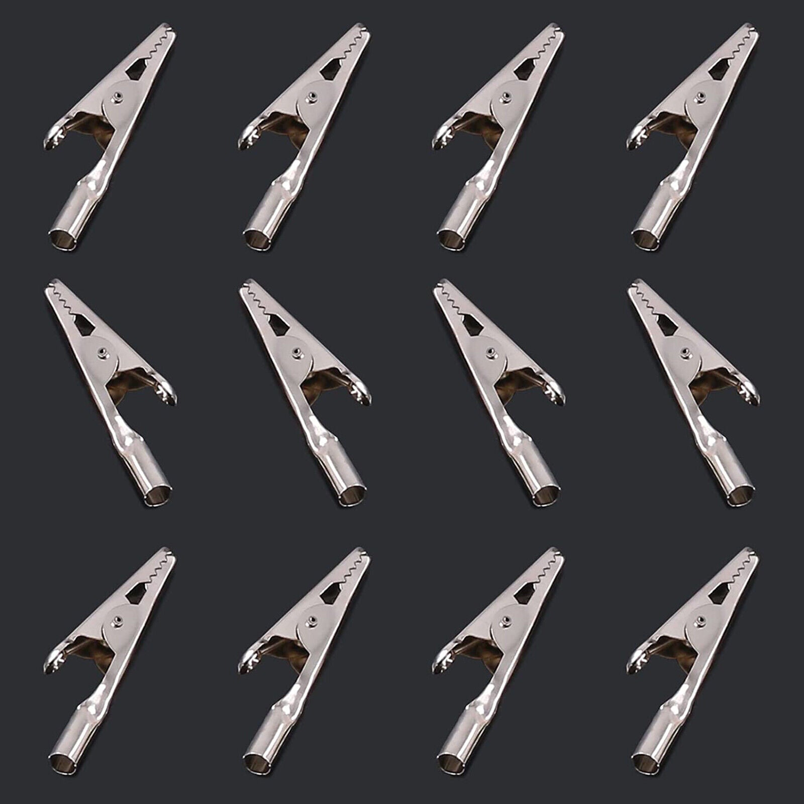 10/20/50/90/100PCS Single Prong Iron Alligator Clips W/ Teeth Aligator Clip Test