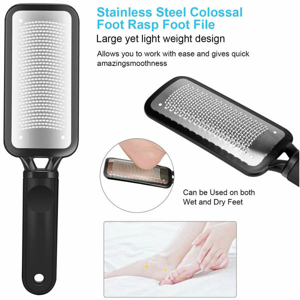 RoseRed Stainless Steel Foot File Scraper Grater Pedicure Rasp Callus Remover Tool - Lets Party