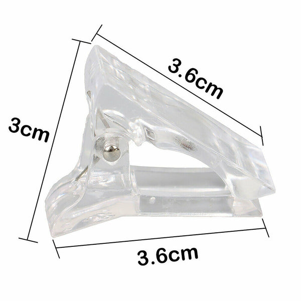 15pcs Nail Tips Clip Clamps for Poly Gel Quick Building Extension Builder Tool