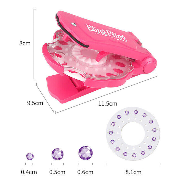 Diamond Hair Sparkle Stapler Machine Tools Kit Gems for Shirt Decor Girls AUS