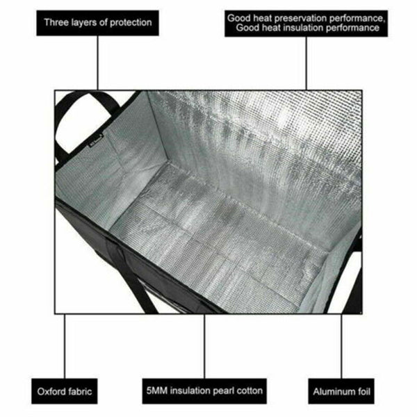 Large Food Delivery Insulated Bags Pizza Takeaway Thermal Warm Cold Bag Ruck Hot