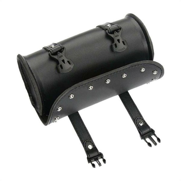 Universal Fork Bag For Harley Leather Tool Round Motorcycle Saddlebag Handlebar