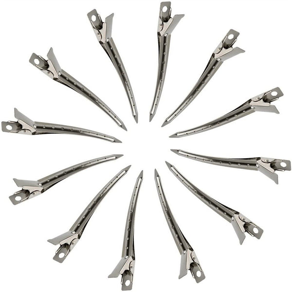 24PCS Duck Bill Clip Hairs Styling Sectioning Clamp Anti Slip Home Hairdressing