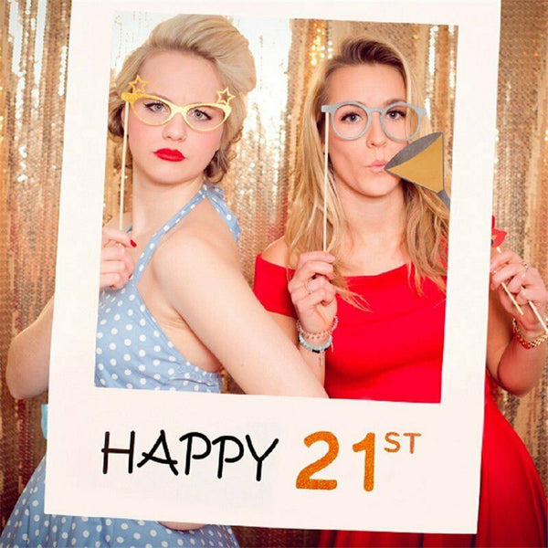 18th 30th 40th Photo Booth Props Picture Frame Wedding Birthday Party Decoration - Lets Party