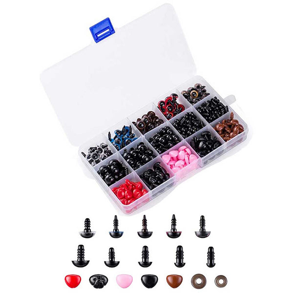 752PCS Safety Eyes and Noses with Washers Colorful Plastic Safety Eyes and Noses