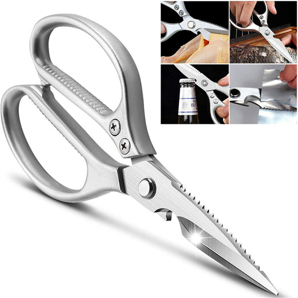 3Kind Heavy Duty Stainless Steel Kitchen Scissors Shear Fish Chicken Can Opener