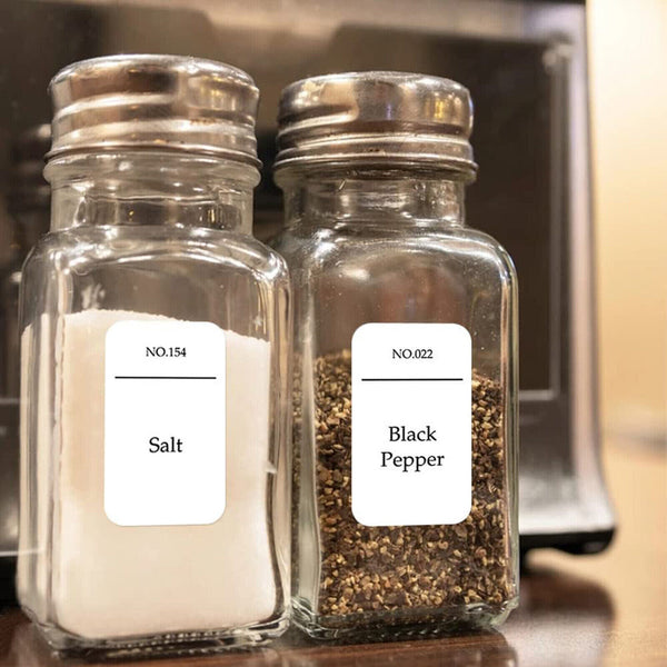 216/432Pcs DIY Spice Storage Jar Labels Stickers Decals Pantry Kitchen Labels AU