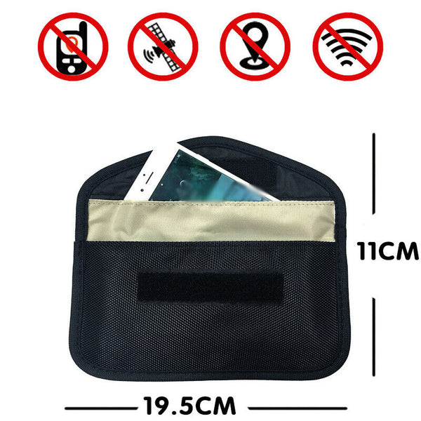 Car Key Signal Blocker Case For Faraday Cage Fob Pouch Keyless RFID Blocking Bag