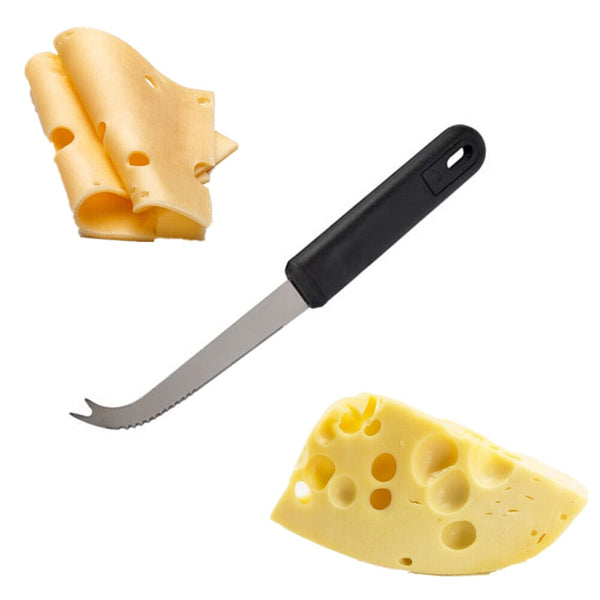 Stainless Steel Cheese Butter Blade Fork Knife Cutter for Soft&Hard Cheese Slice