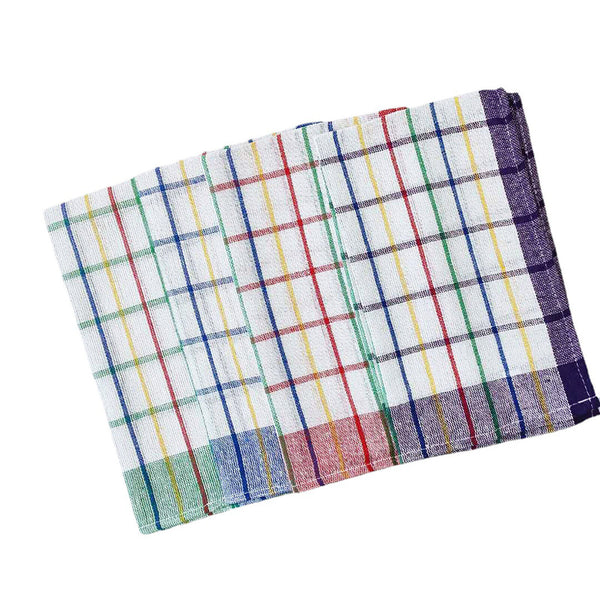 12PCS Tea Towel Kitchen Dish Towels 100% Cotton Absorbent Cleaning Cloth 34x58cm