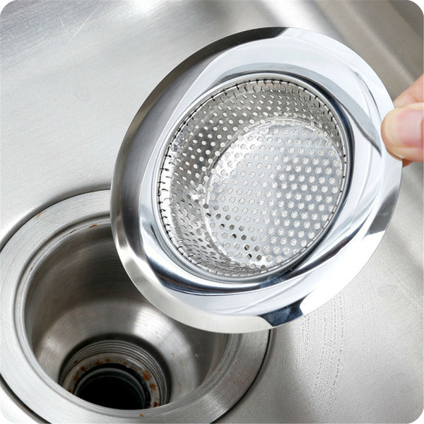 Stainless Steel Kitchen Bathroom Sink Strainer Waste Plug Filter Drain Stopper