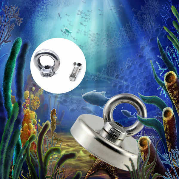 1/2PCS Magnet Salvage Recovery Neodymium Strong Hook Fishing Treasure Hunting AU