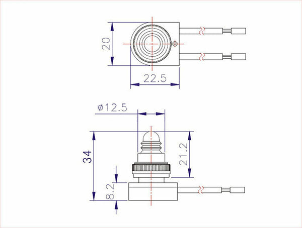 5PCS 12V Waterproof Push-Button On-Off Switch Outdoor Lighting Motorcycle Car AU