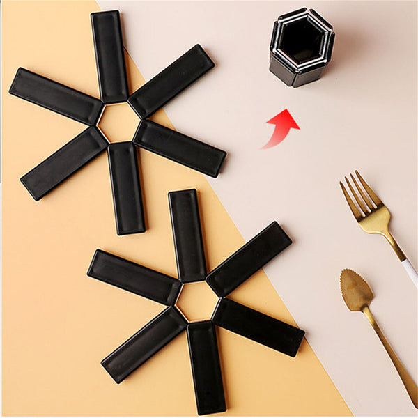 2X Creative Folding Heat Insulation Pad Placemats Foldable Bowl Cup Pad AU Stock