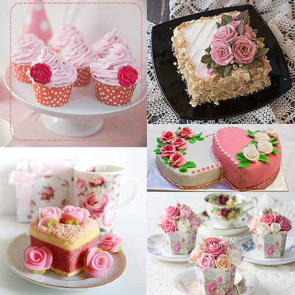 Rose Flower Silicone Mould Clay Soap Fondant Sugarcraft Mold Cake Decorating DIY
