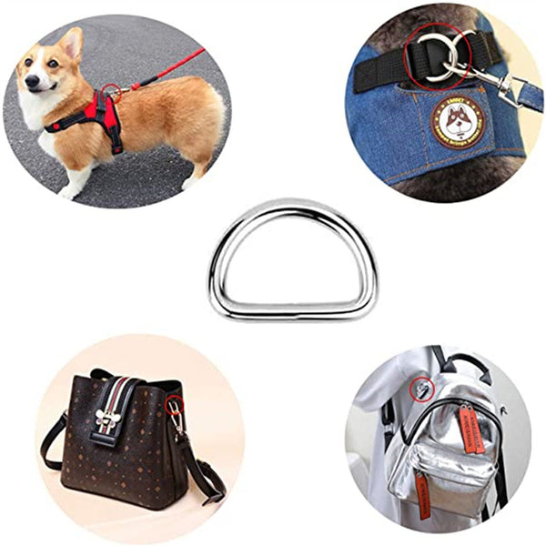 50-500X D Ring Metal Buckle D-rings 2.5cm Strap Loop Webbing Strapping Ring AU