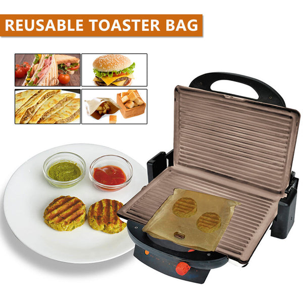 20PCS Reusable Toaster Bag Gluten Free Bread Bag Sandwich Toasting Brown Bags AU