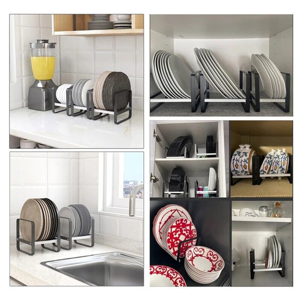 Kitchen Cabinet Storage Shelves Chopping Board Plates Dishes Storage Rack Holder